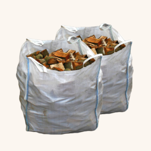 two dumpy bags for firewood logs